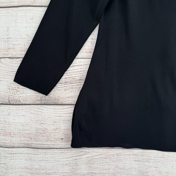 Exclusively Misook Asian Toggle Clasp Tunic Women's Size XS Petite Black‎ - Picture 7 of 11